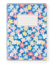 quaderno a righe con fiori