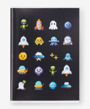 taccuino a quadretti con emoji