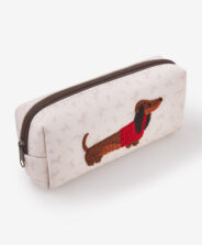 astuccio beige con bassotto