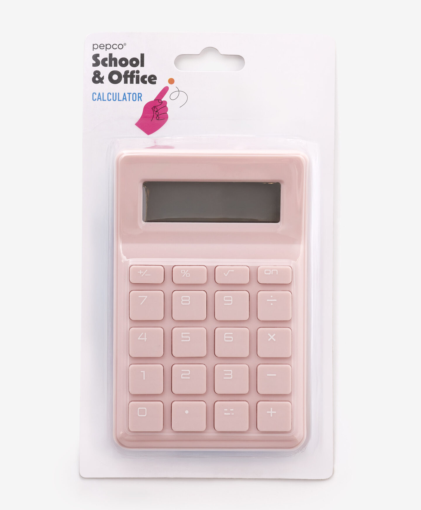calcolatrice compatta rosa