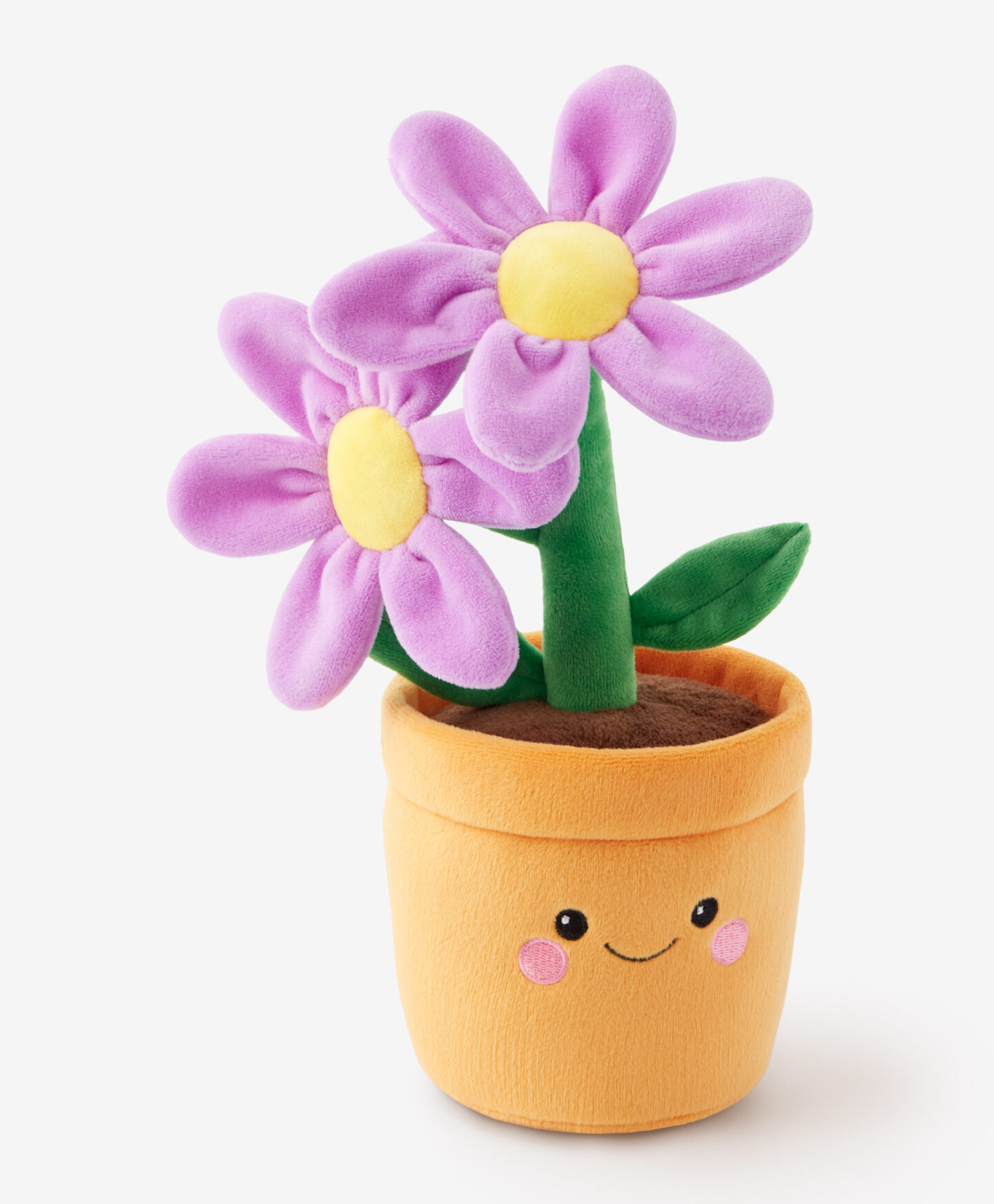 peluche a forma di vaso con fiore