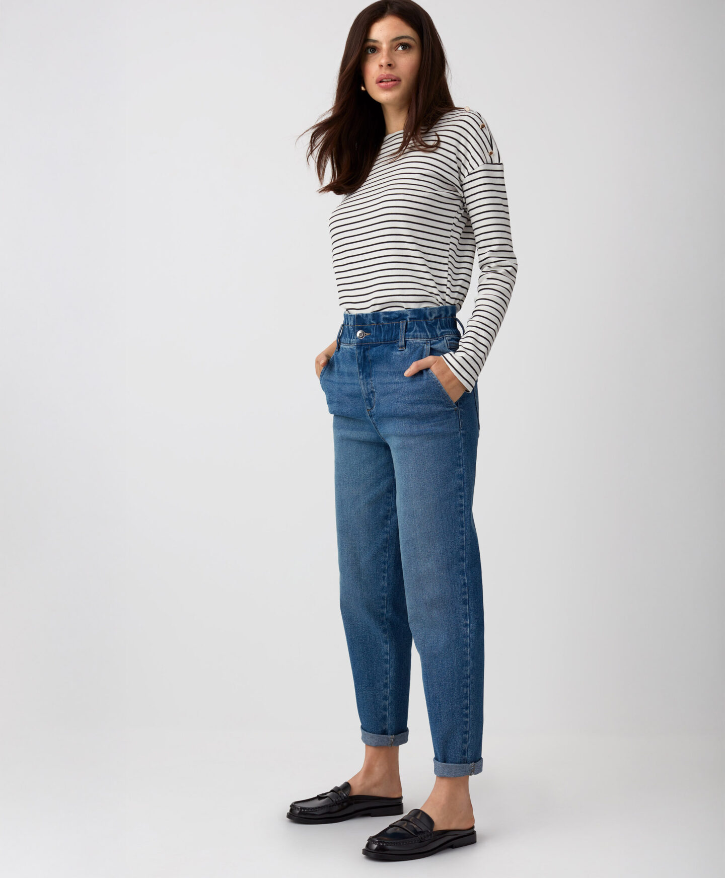 jeans da donna arricciati