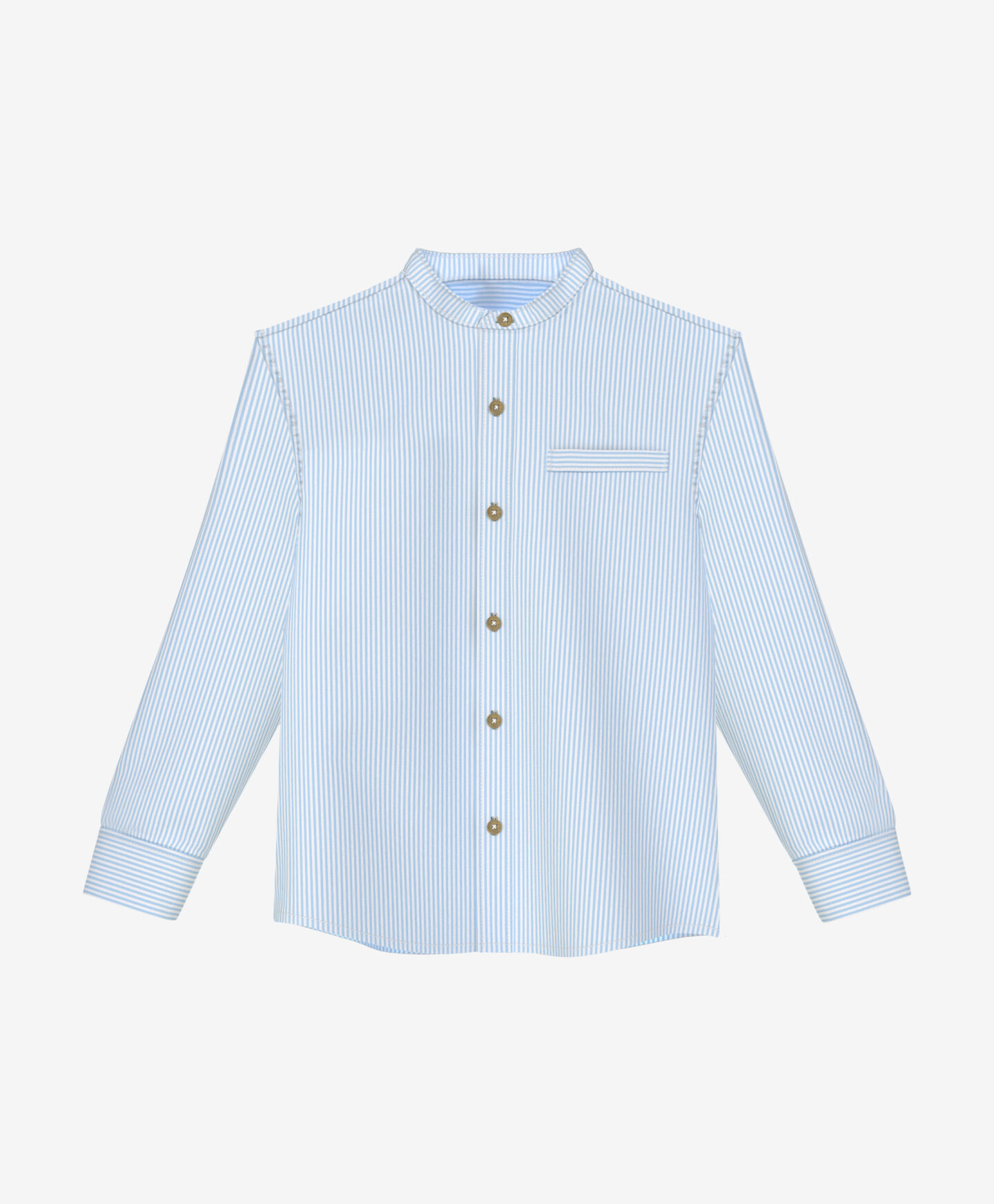 camicia azzurra a righe bambino