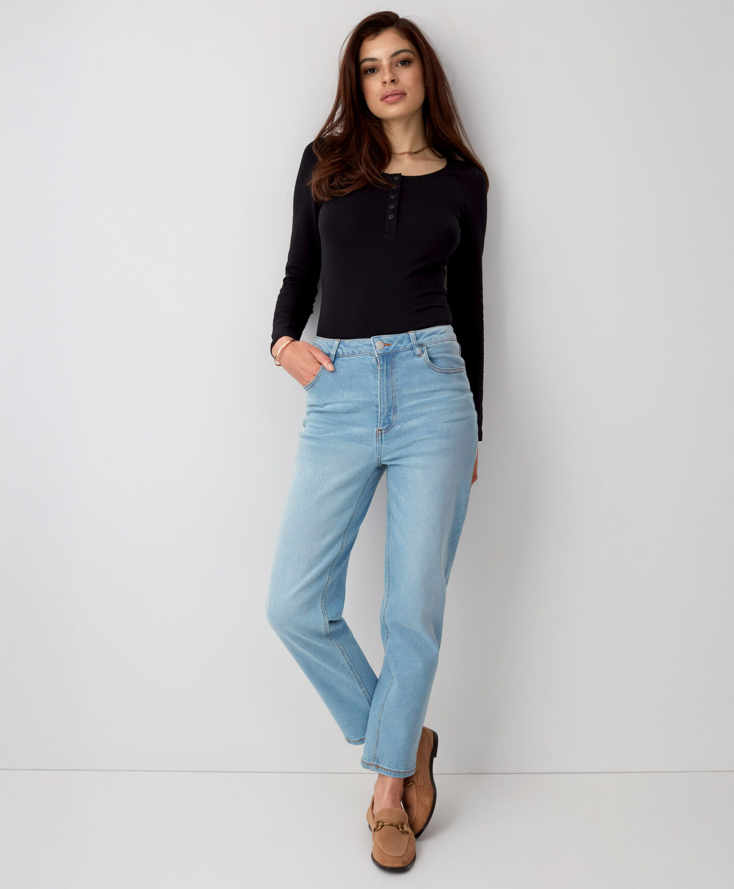 jeans da donna a vita alta
