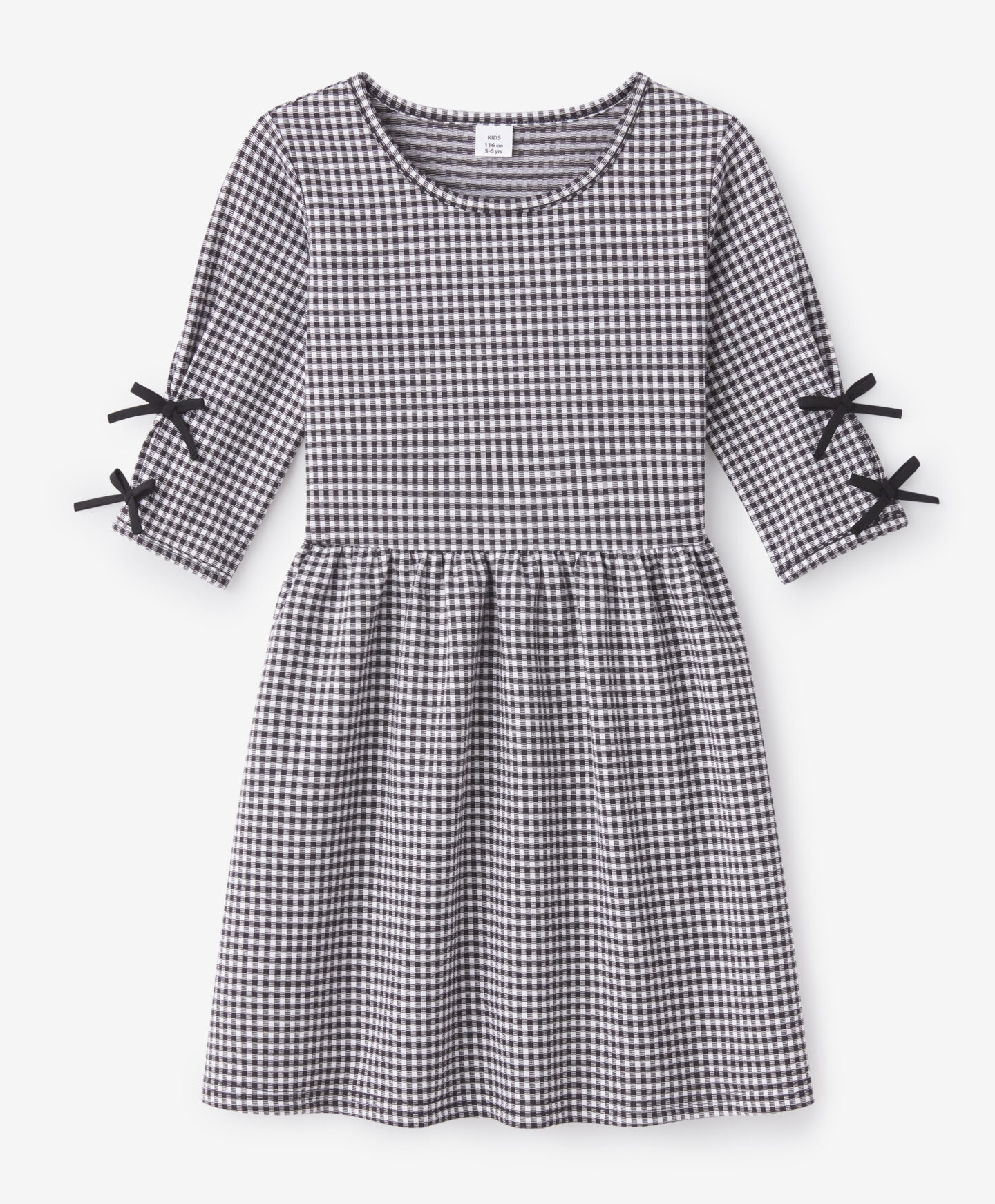 abito grigio con fiocchi bambina
