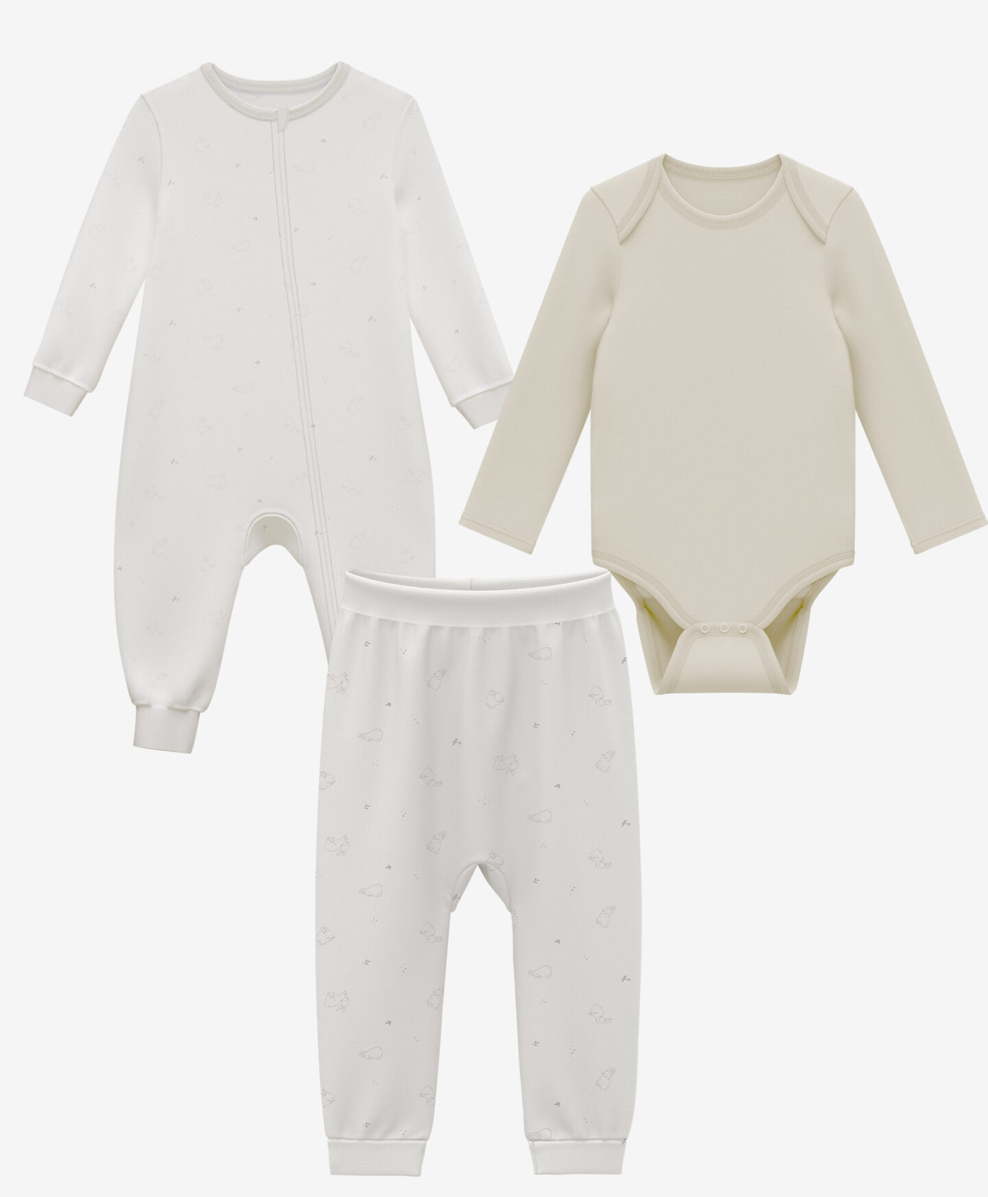 set beige da neonato