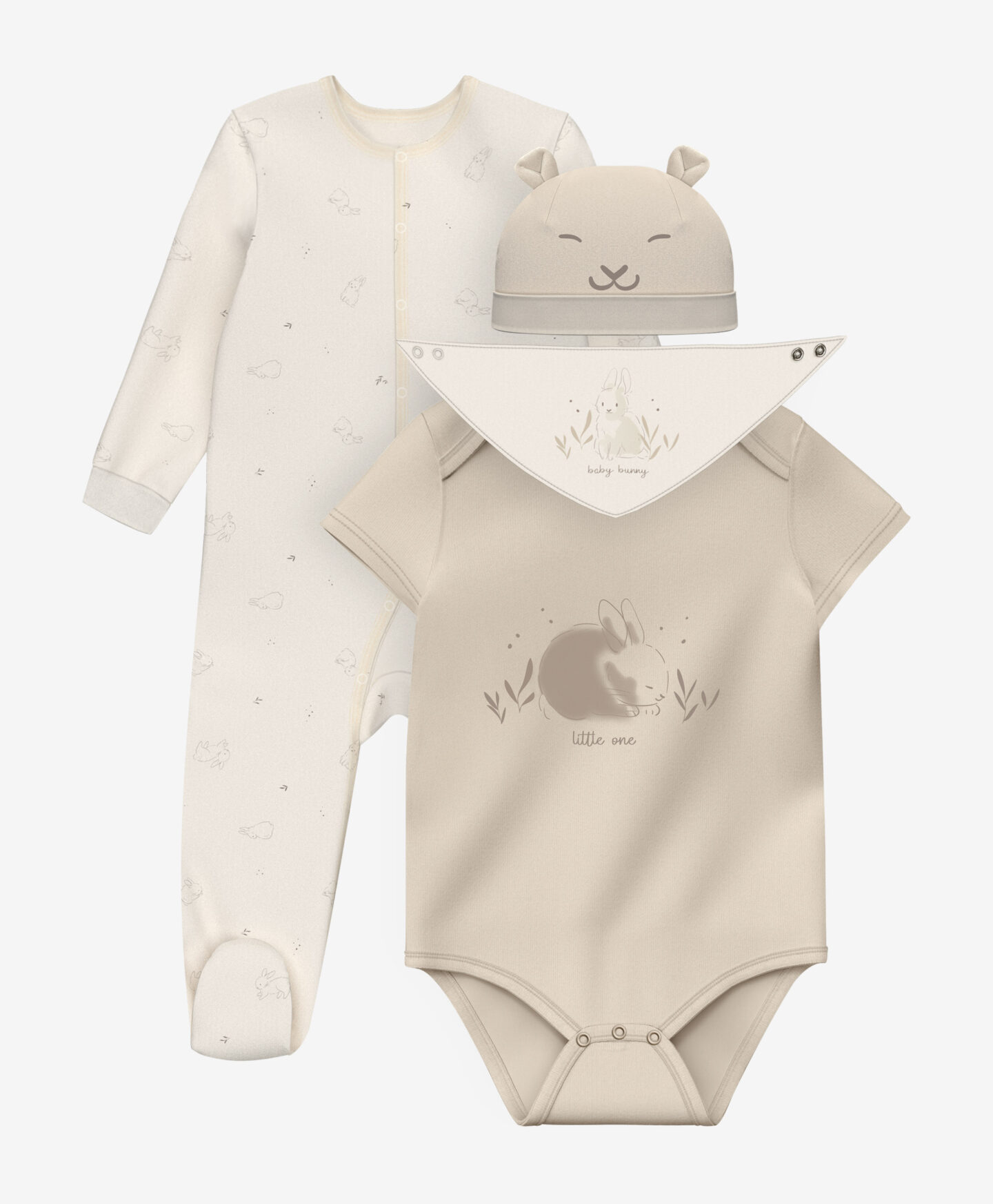set beige da neonata