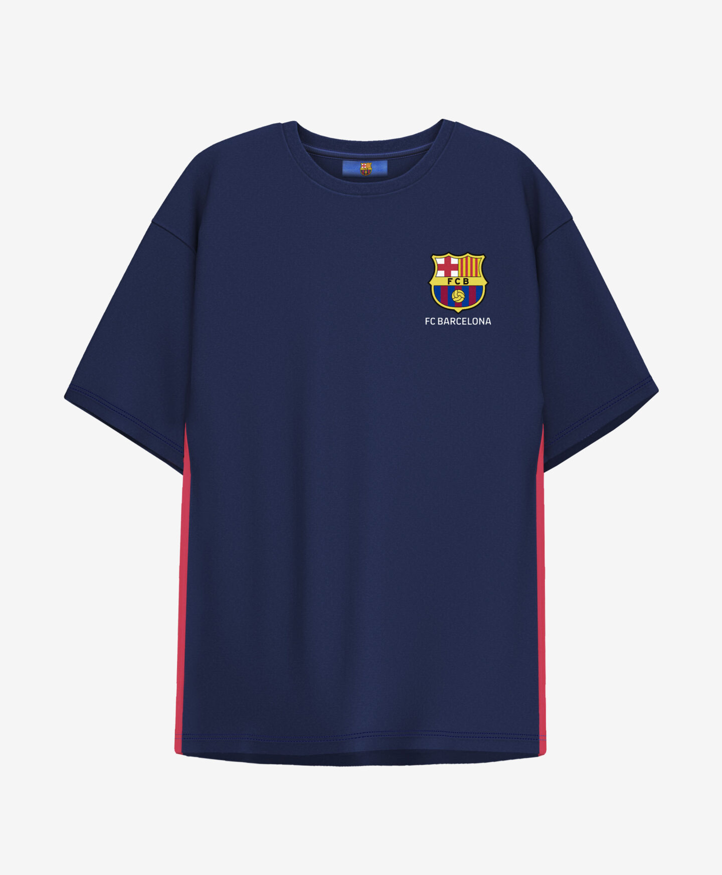 t-shirt blu da ragazzo barcellona