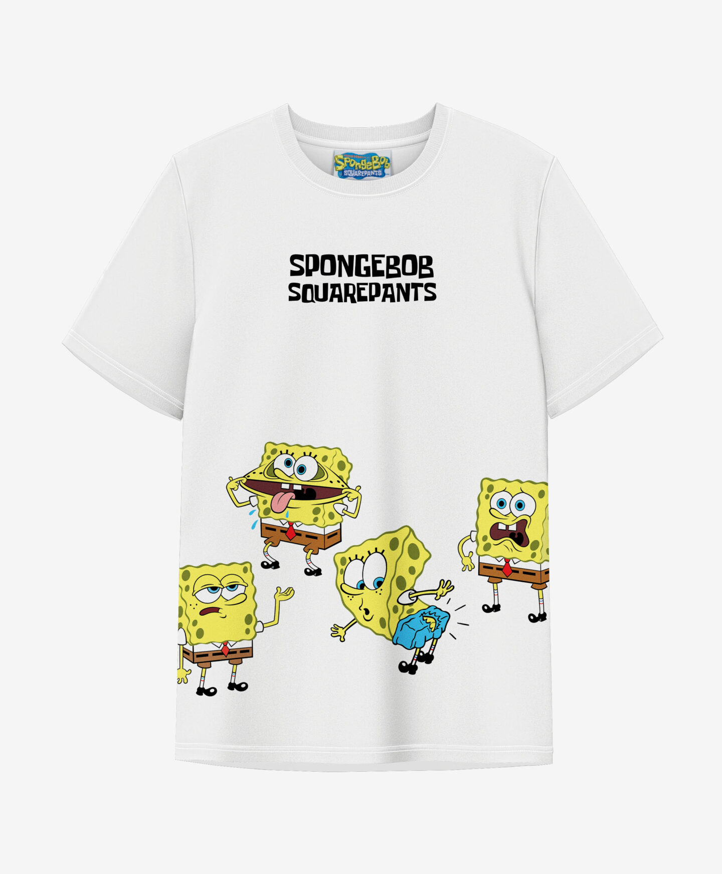t-shirt bianca ragazzo spongebob