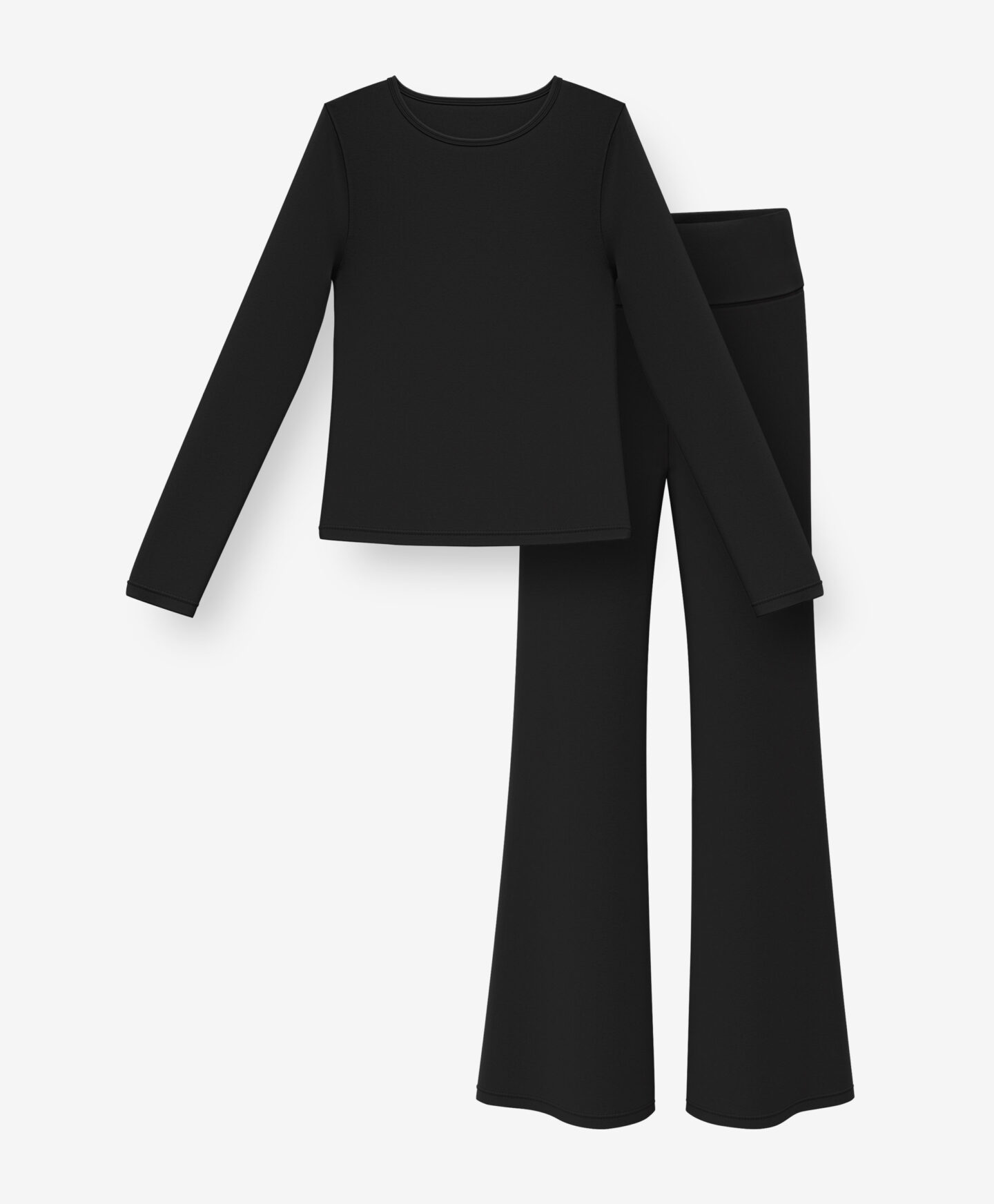 set sportivo nero da ragazza