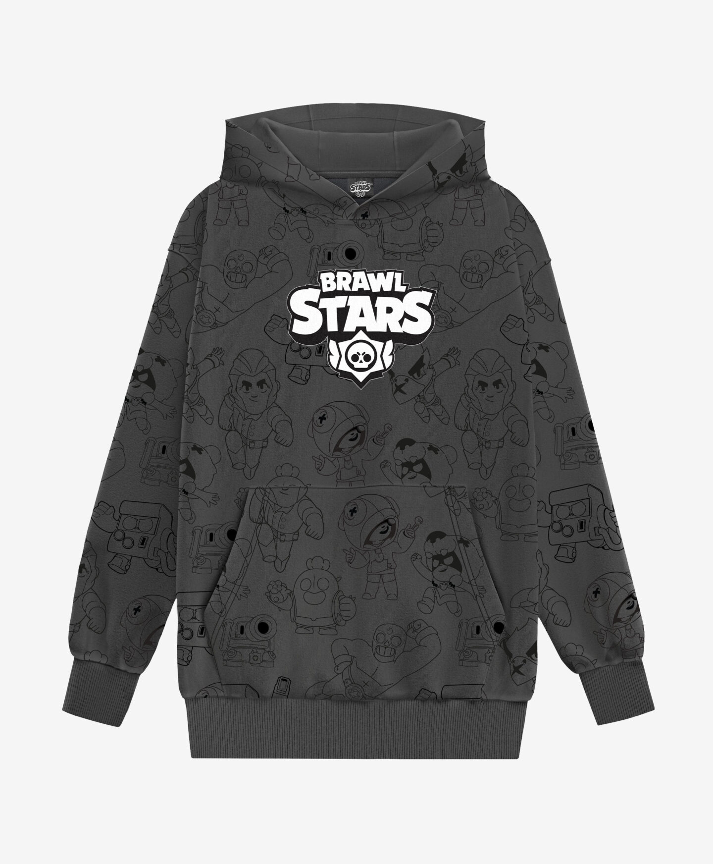 felpa nera da ragazzo brawl stars