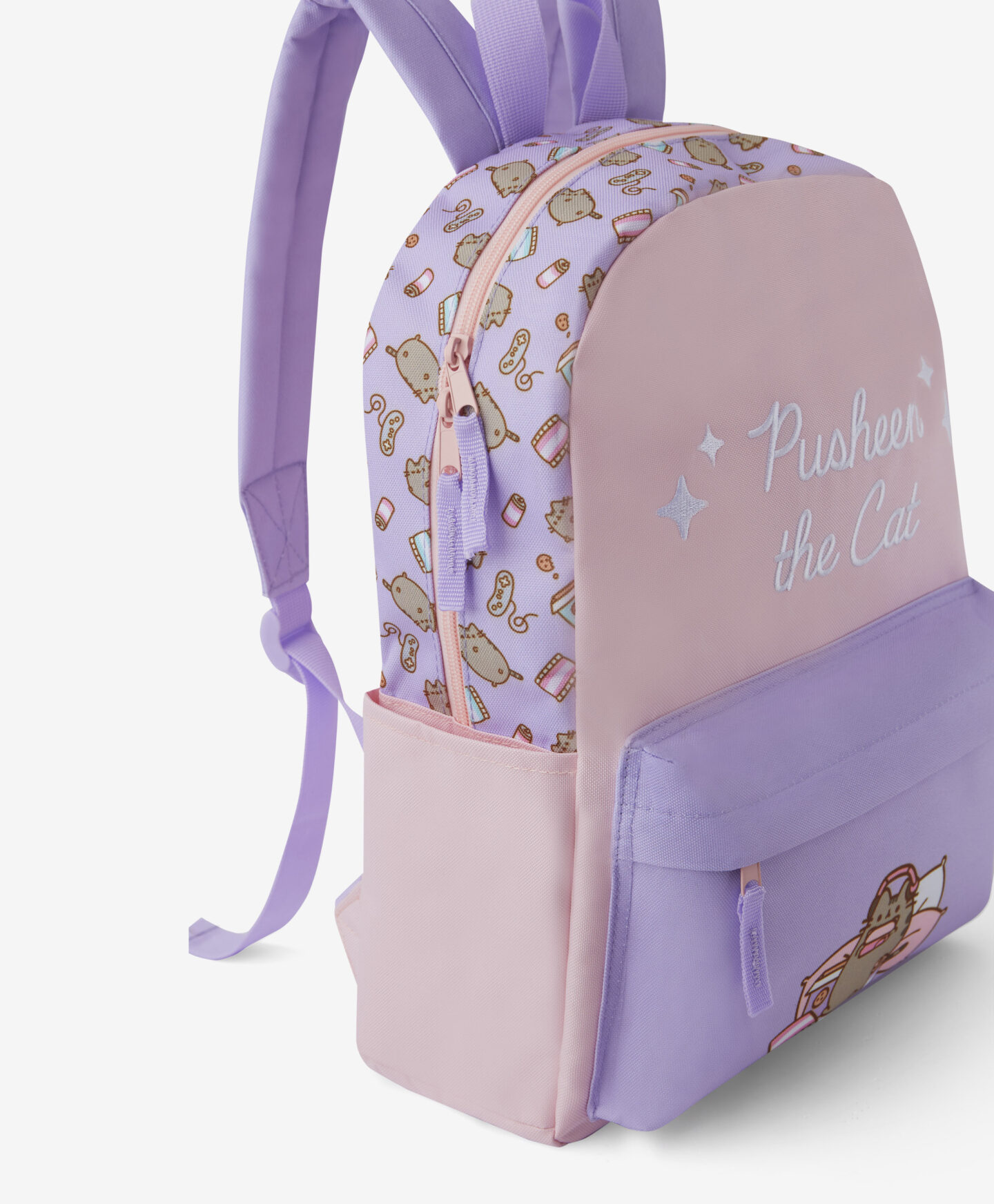 zaino rosa e viola di pusheen