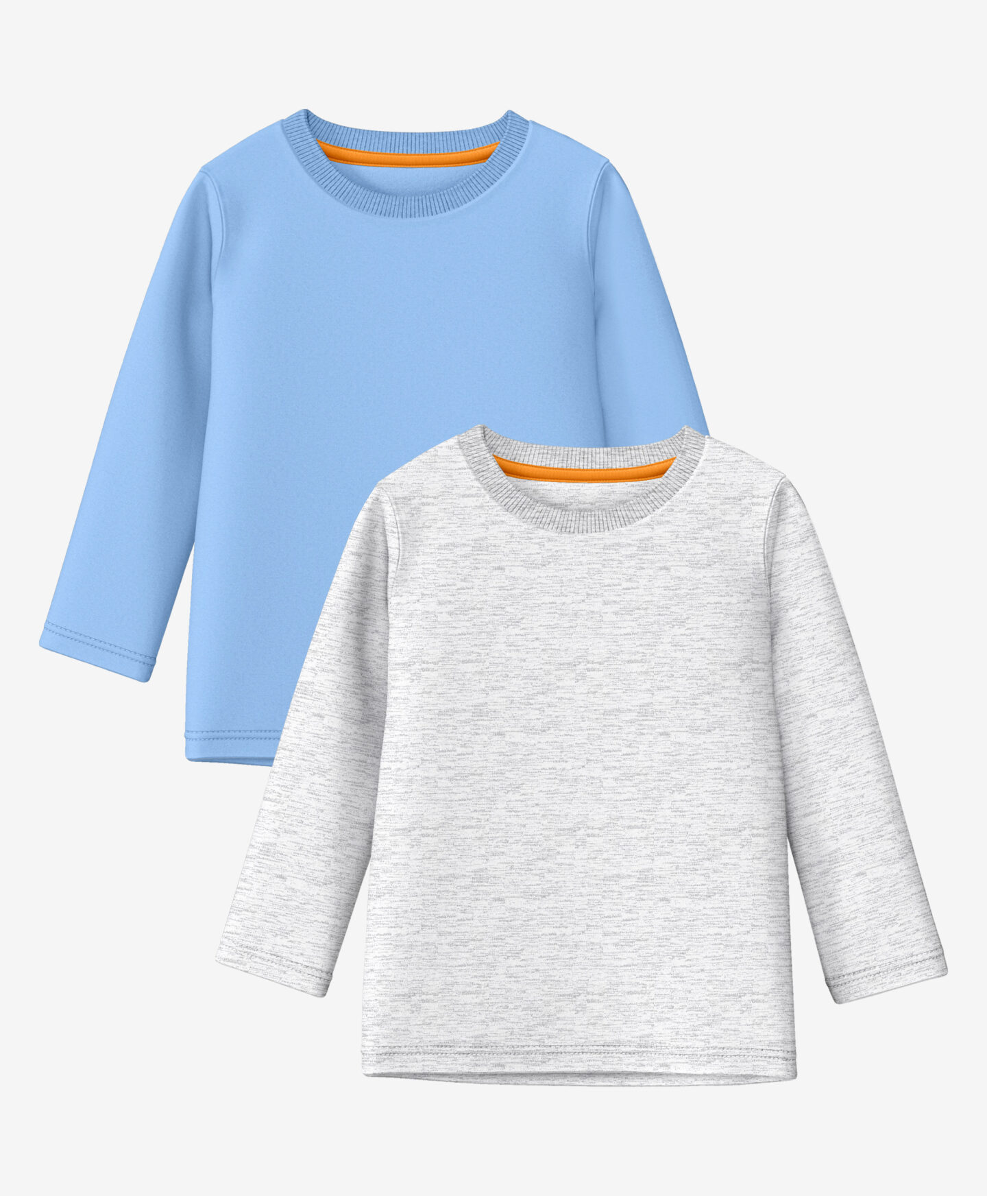 set maglie neonato blu e grigio