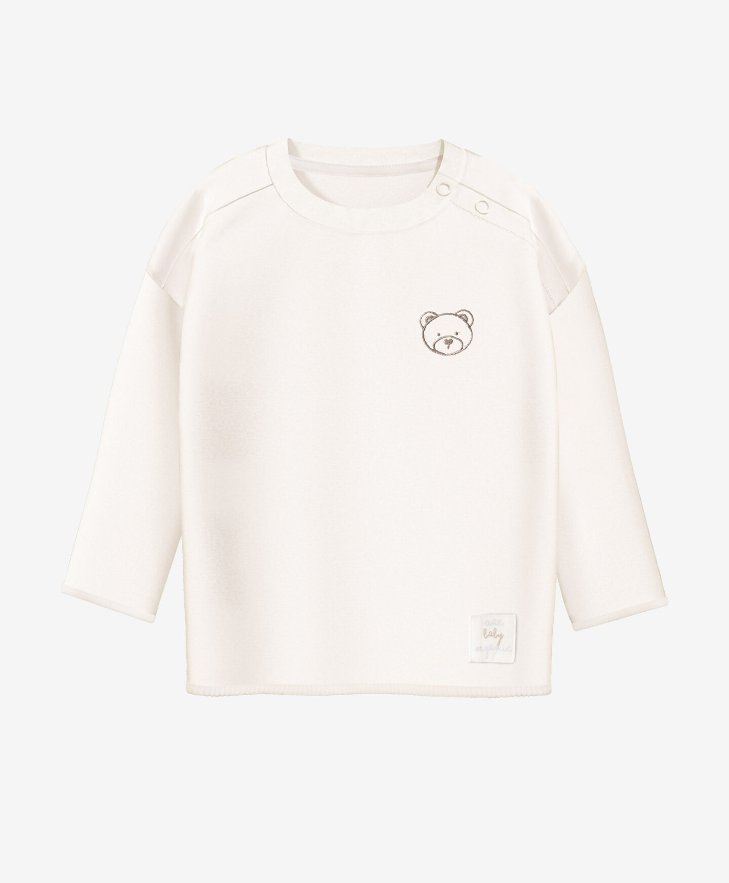 t-shirt bianca orsetto da neonato
