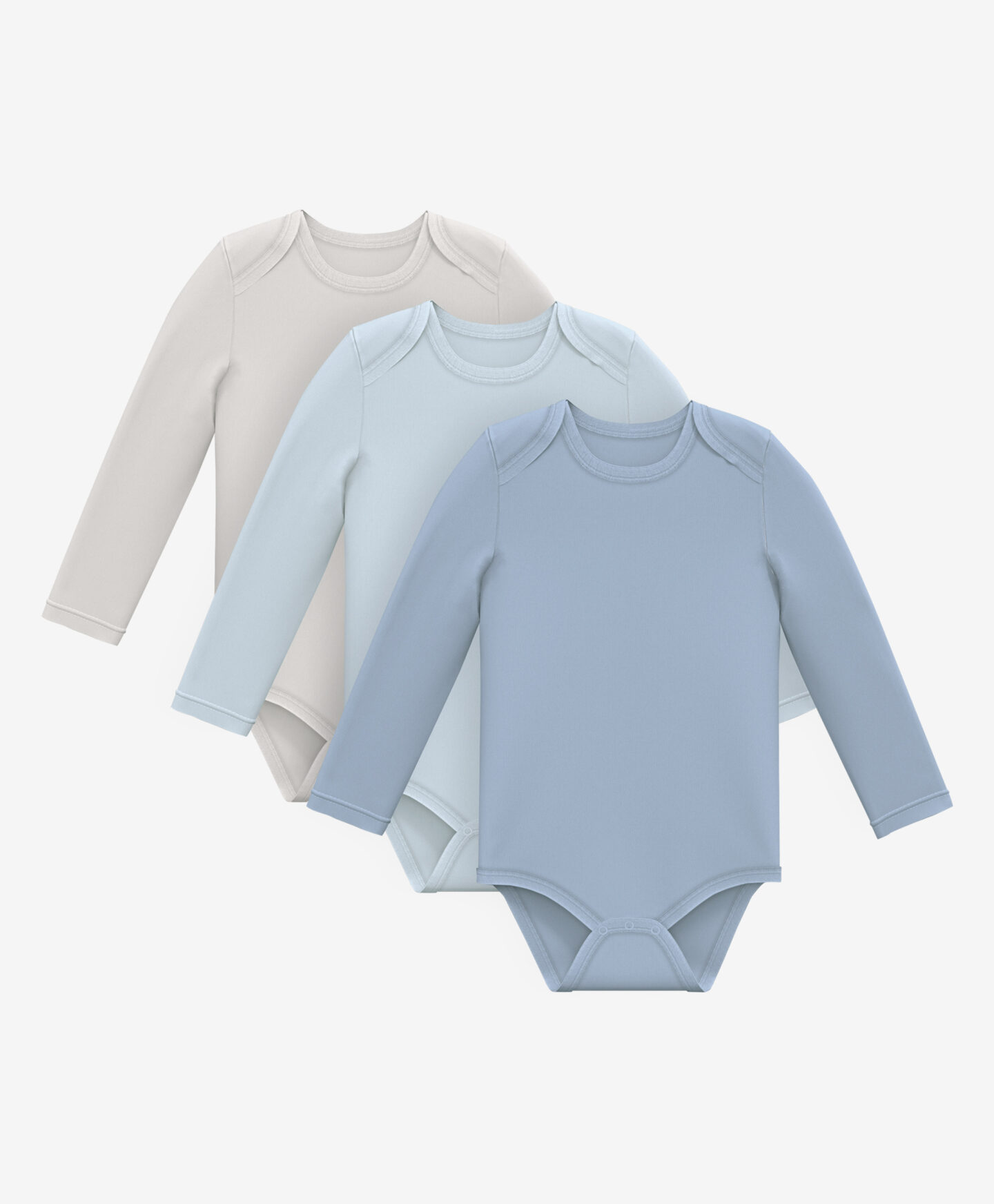 set body da neonato blu e beige
