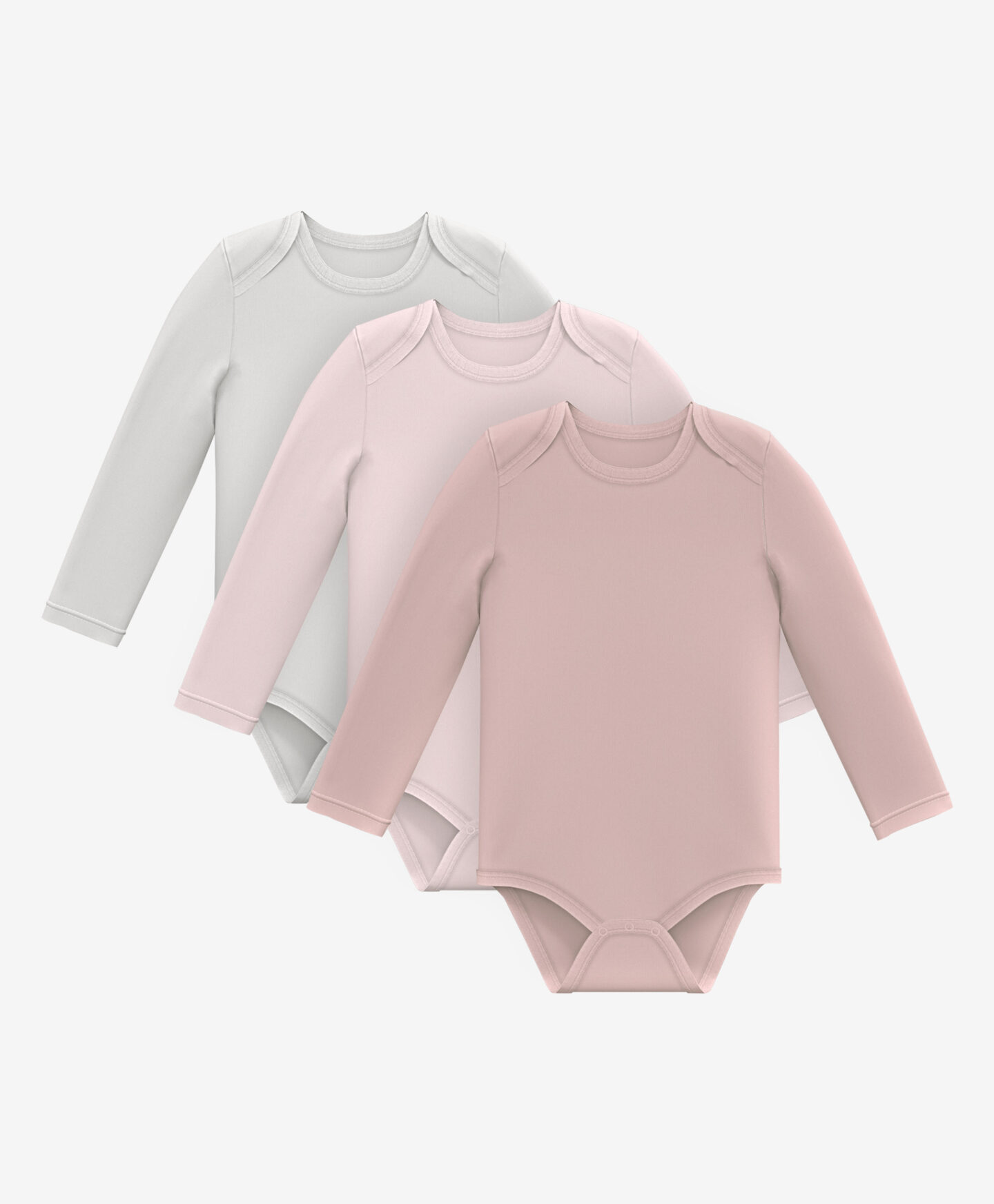 set body da neonata rosa e beige