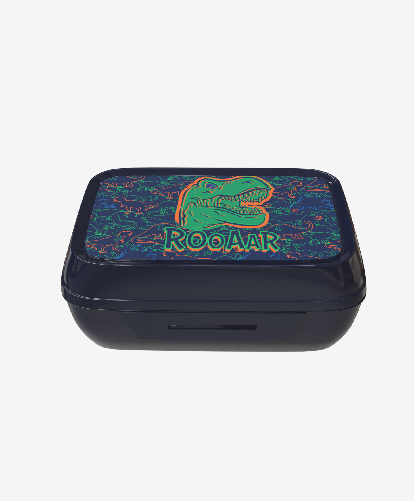 porta pranzo blu con dinosauro