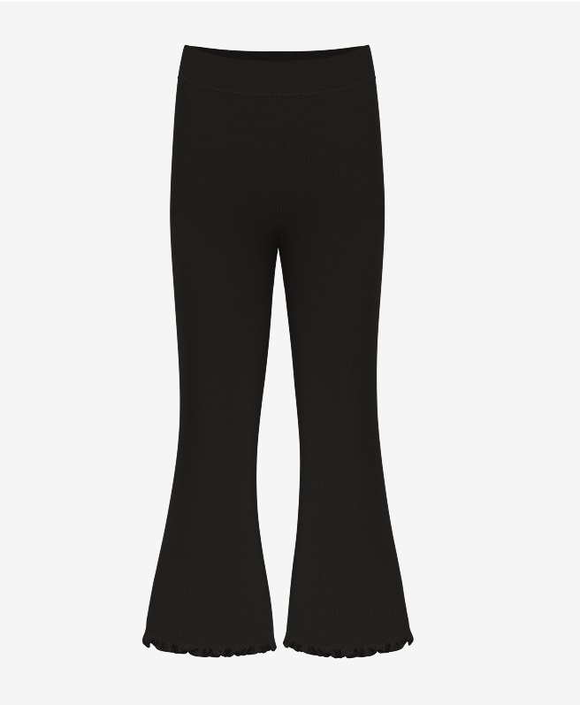 leggings neri a zampa da ragazza