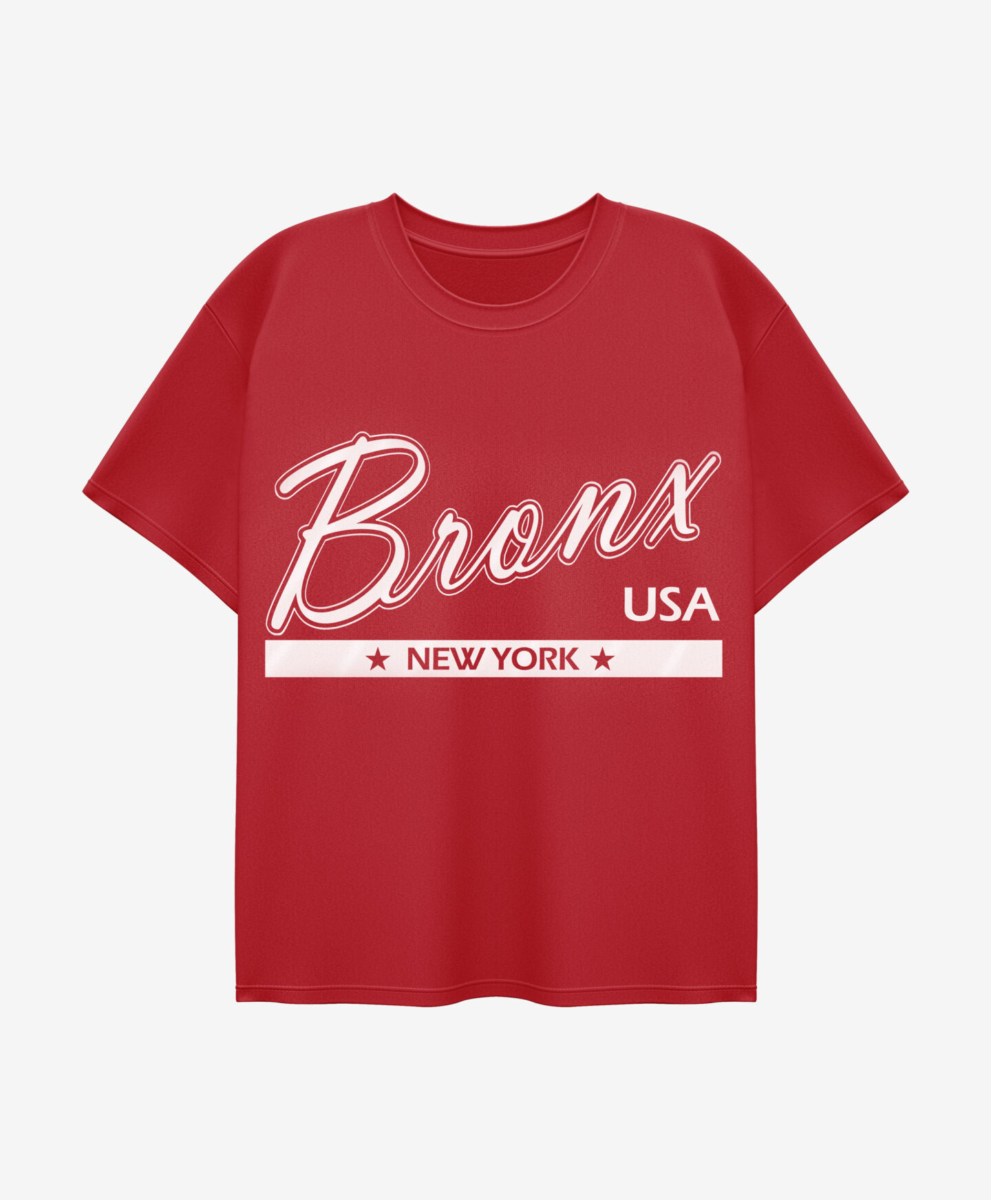 t-shirt rossa con stampa ragazza