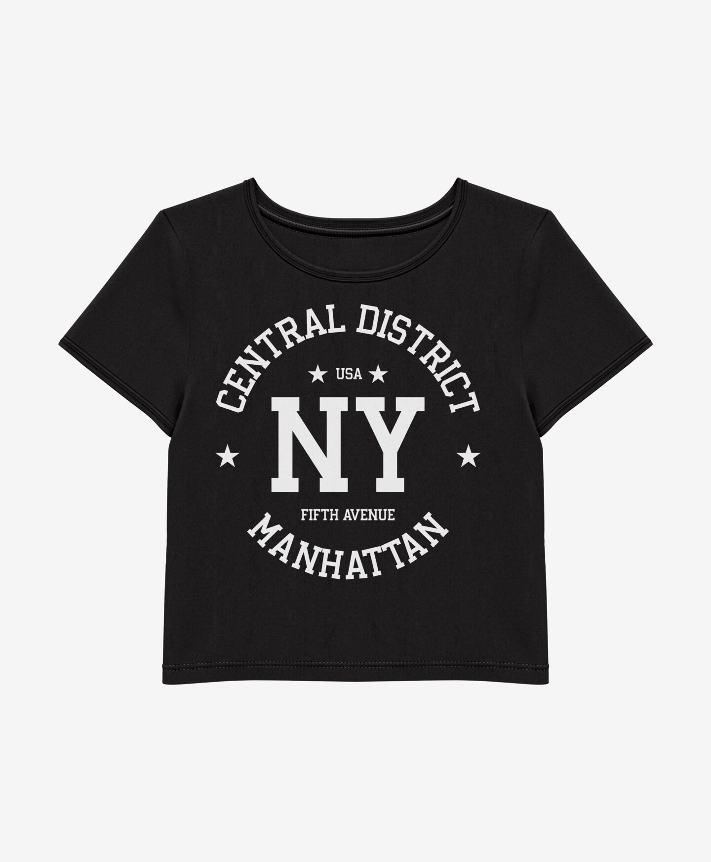 t-shirt nera con scritta ragazza
