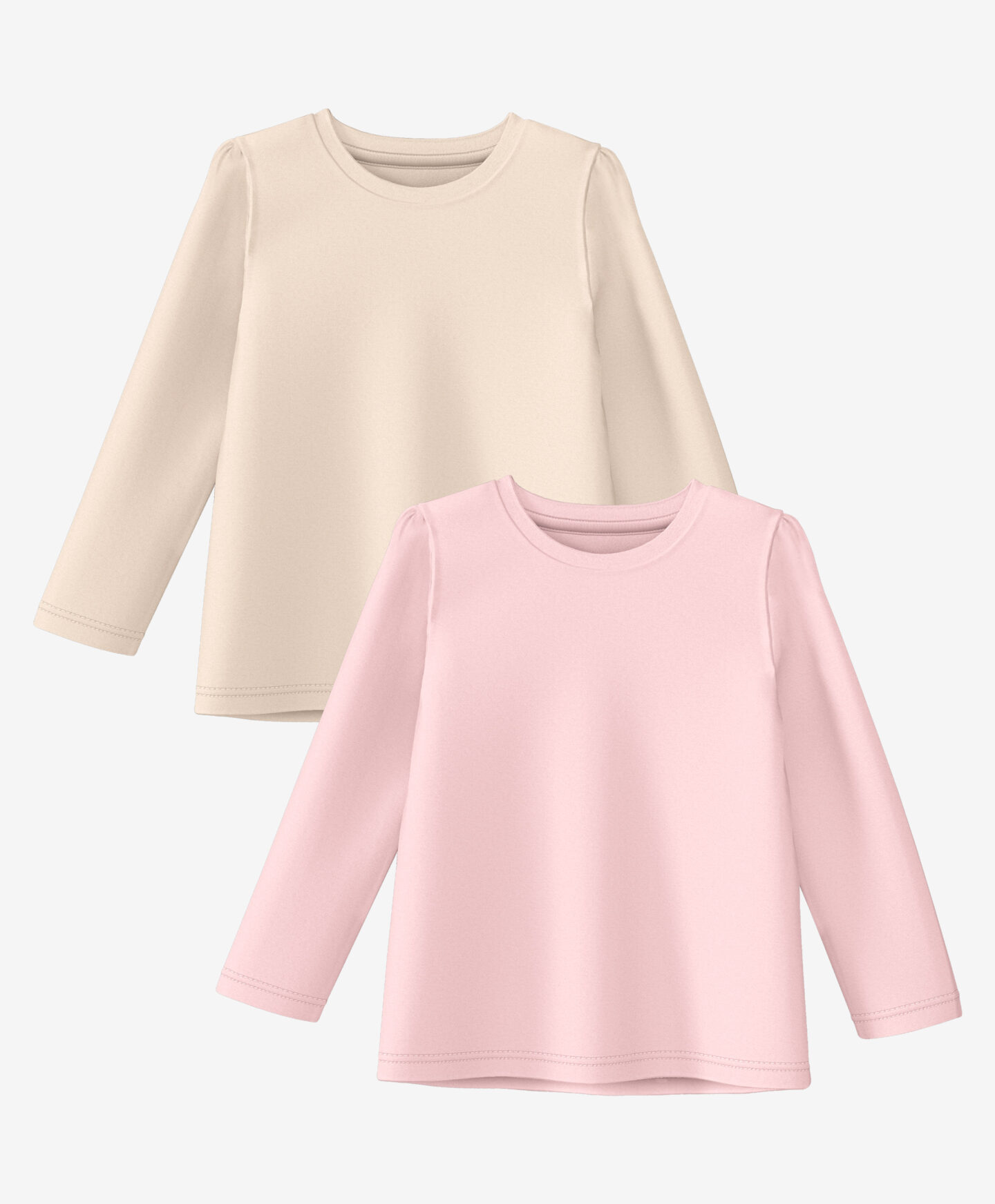 set maglie neonata rosa e beige