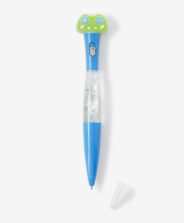 penna blu glitter con console