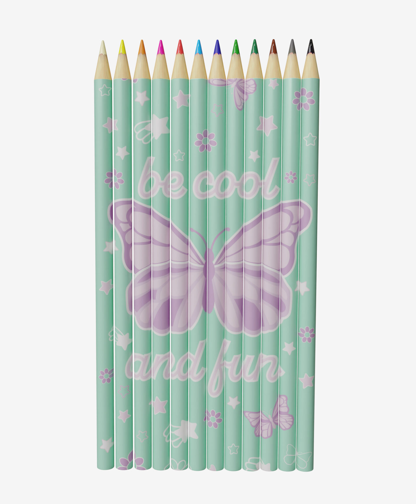 set di pastelli farfalla