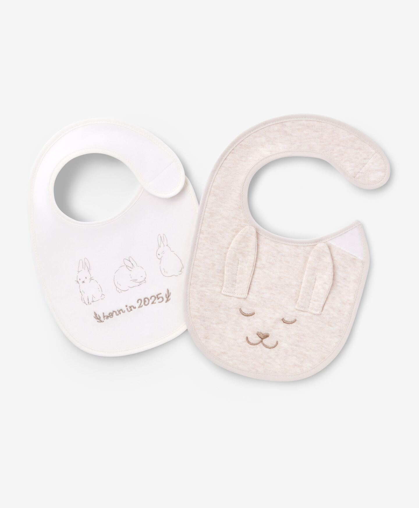set bavaglini beige da neonato