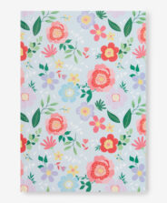 taccuino a quadretti con fiori