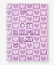 taccuino con cuori viola