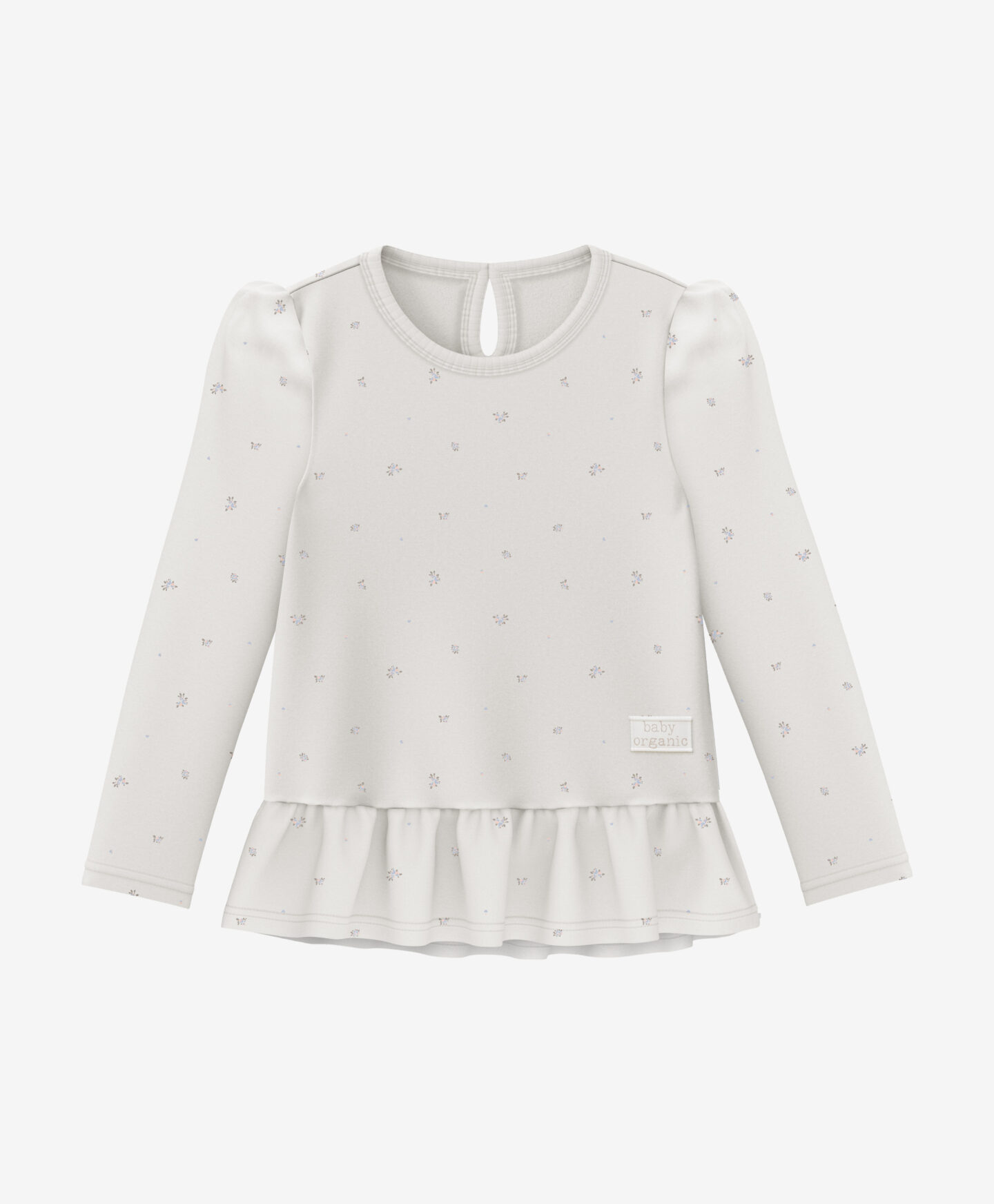 t-shirt bianca con volant neonata