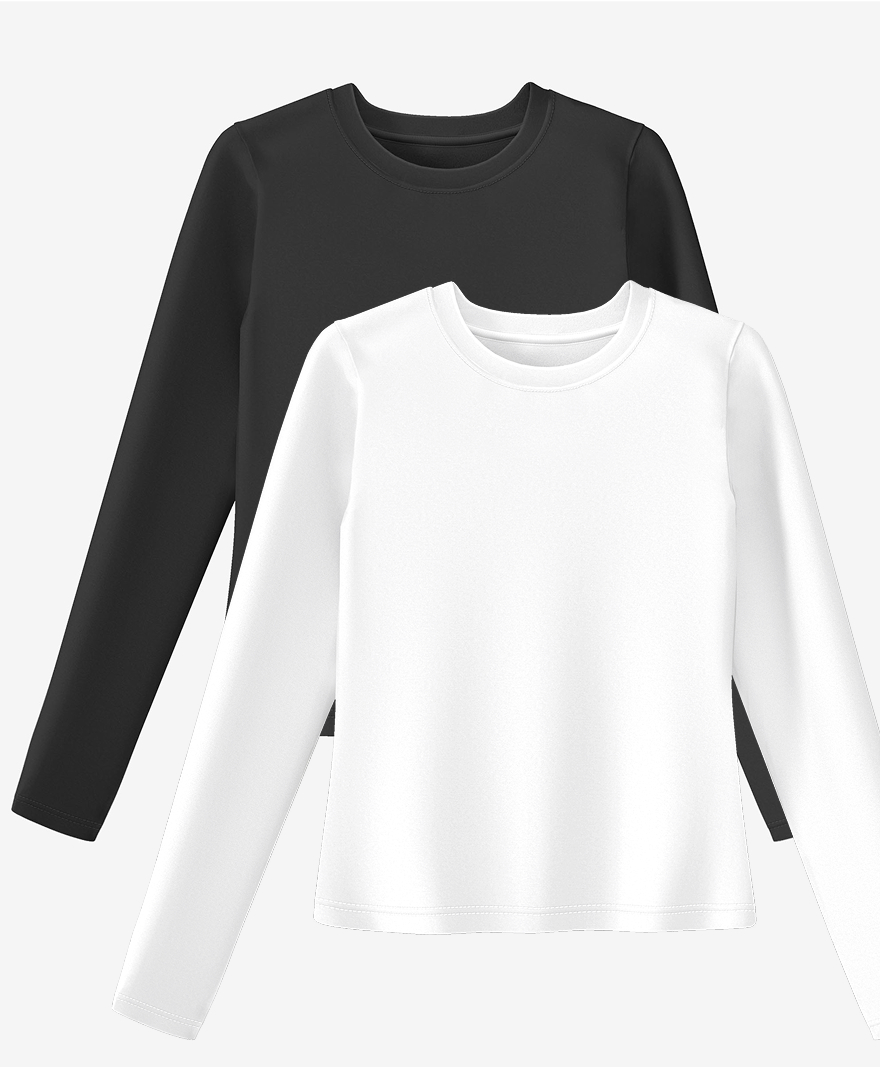 set maglie maniche lunghe ragazza