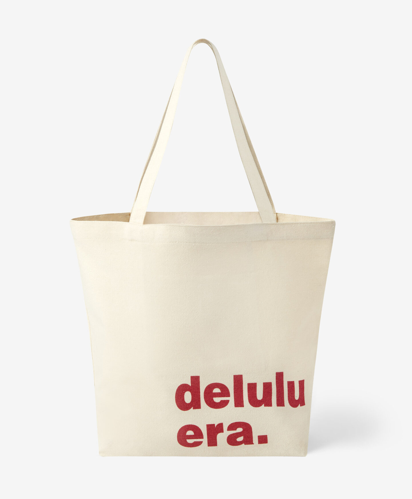 borsa in tessuto con scritta