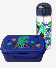 set pranzo blu dinosauro