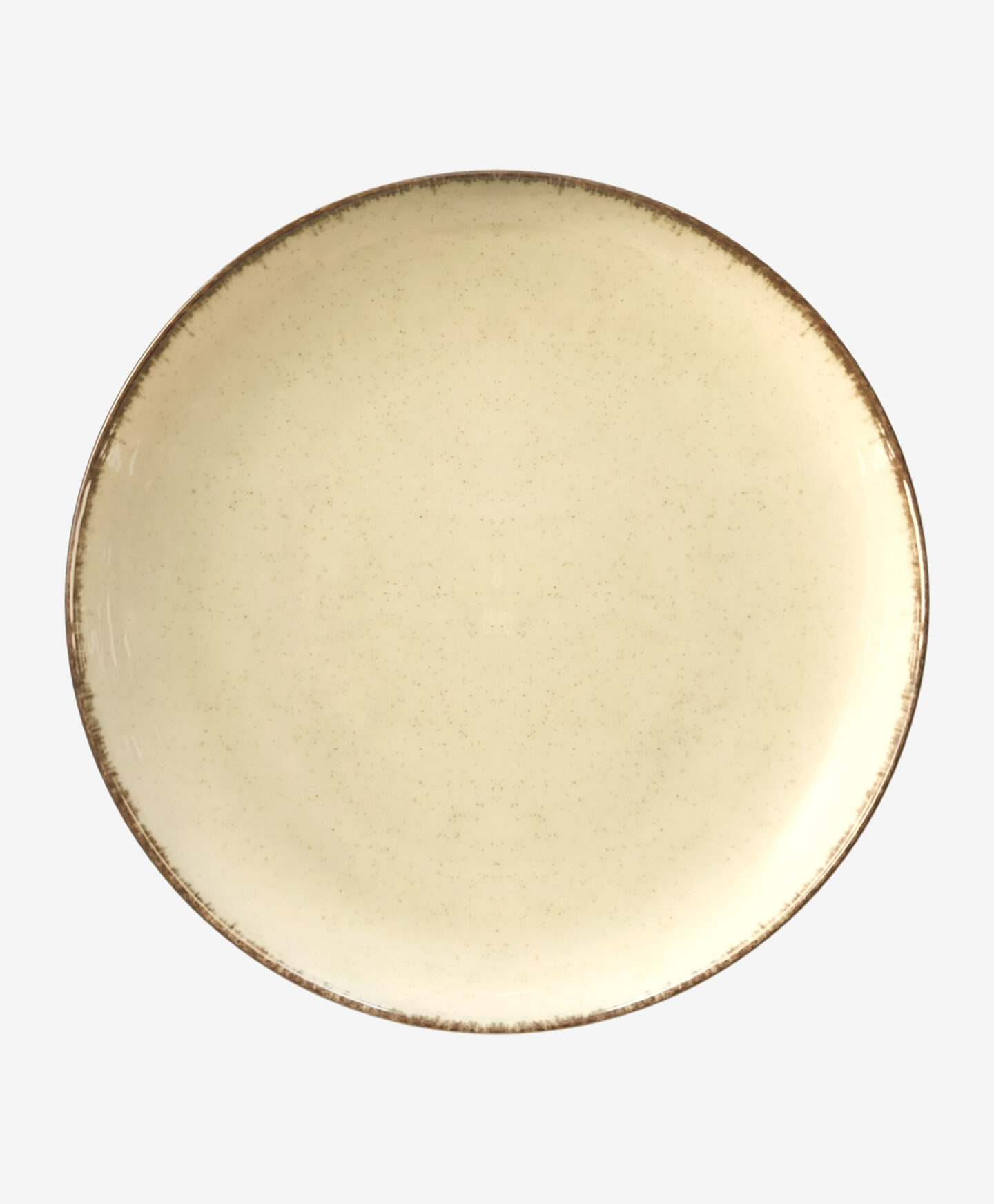 piatto beige grande di porcellana