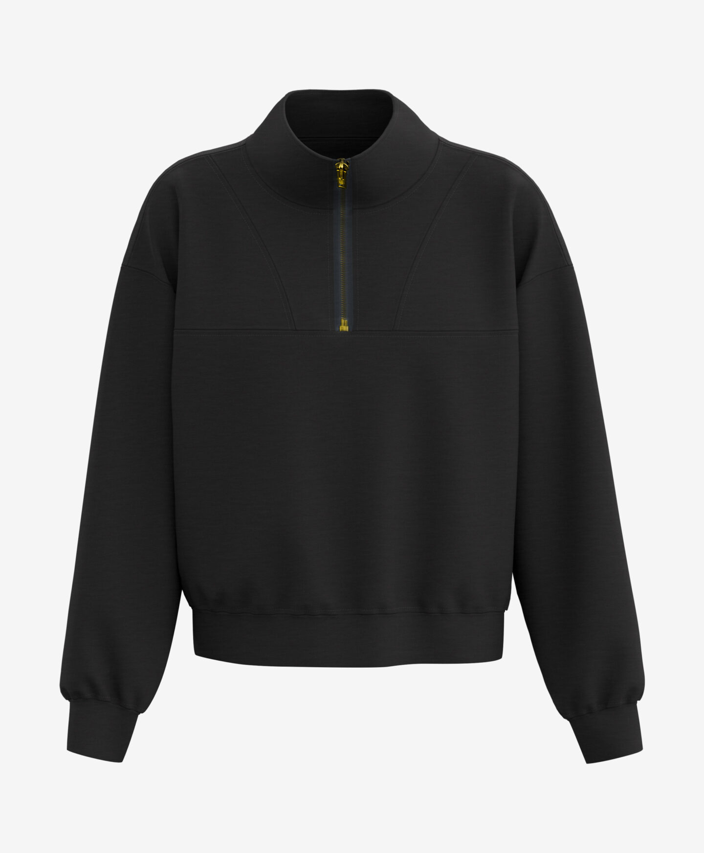 felpa nera da donna con zip