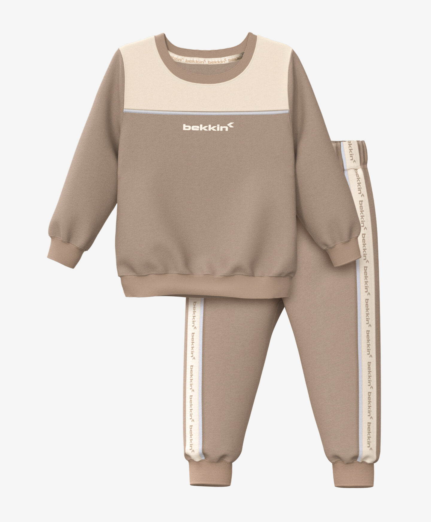 set tuta beige da neonato bekkin