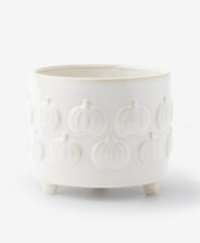 Vaso bianco medio con zucche