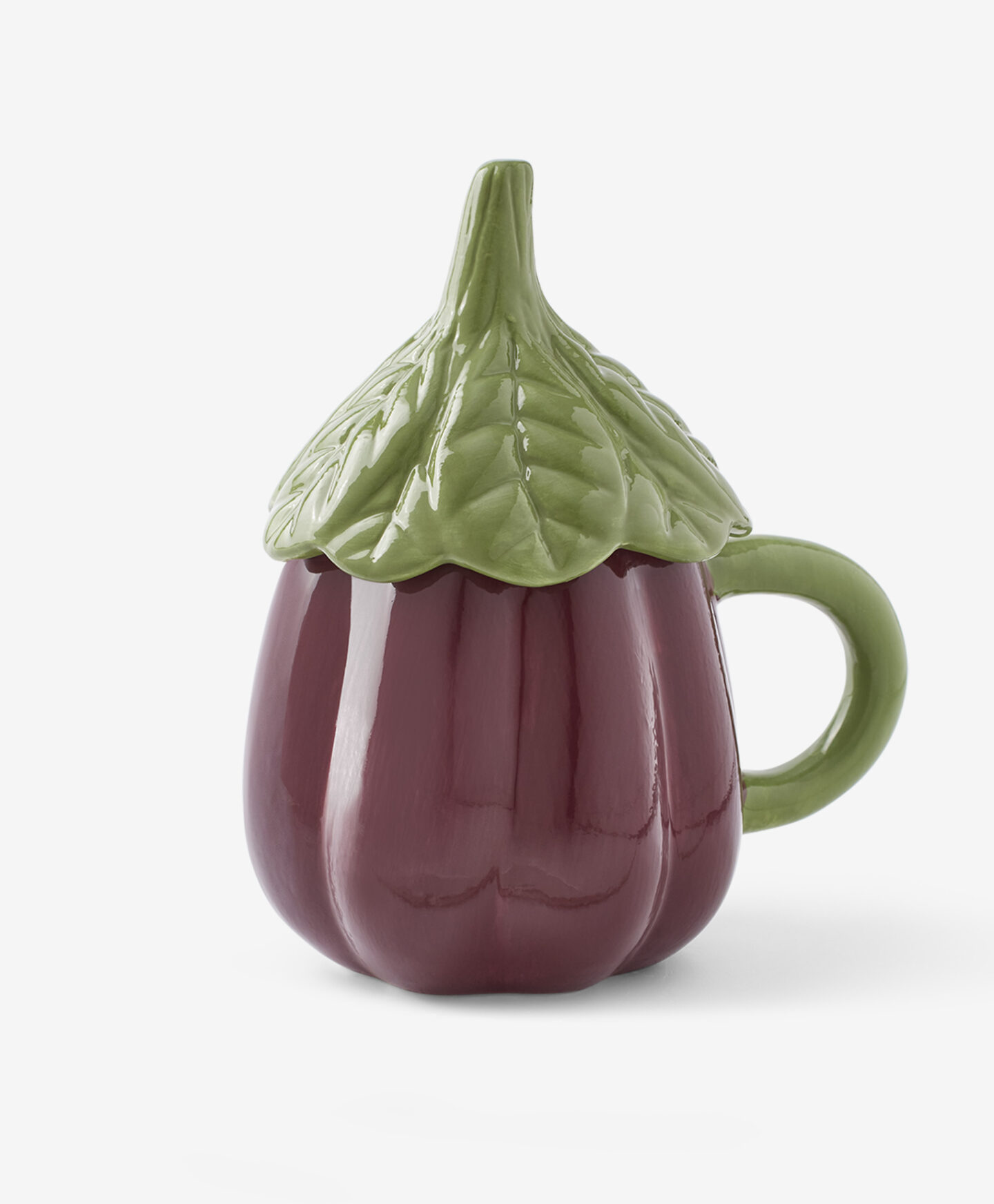 tazza con coperchio melanzana