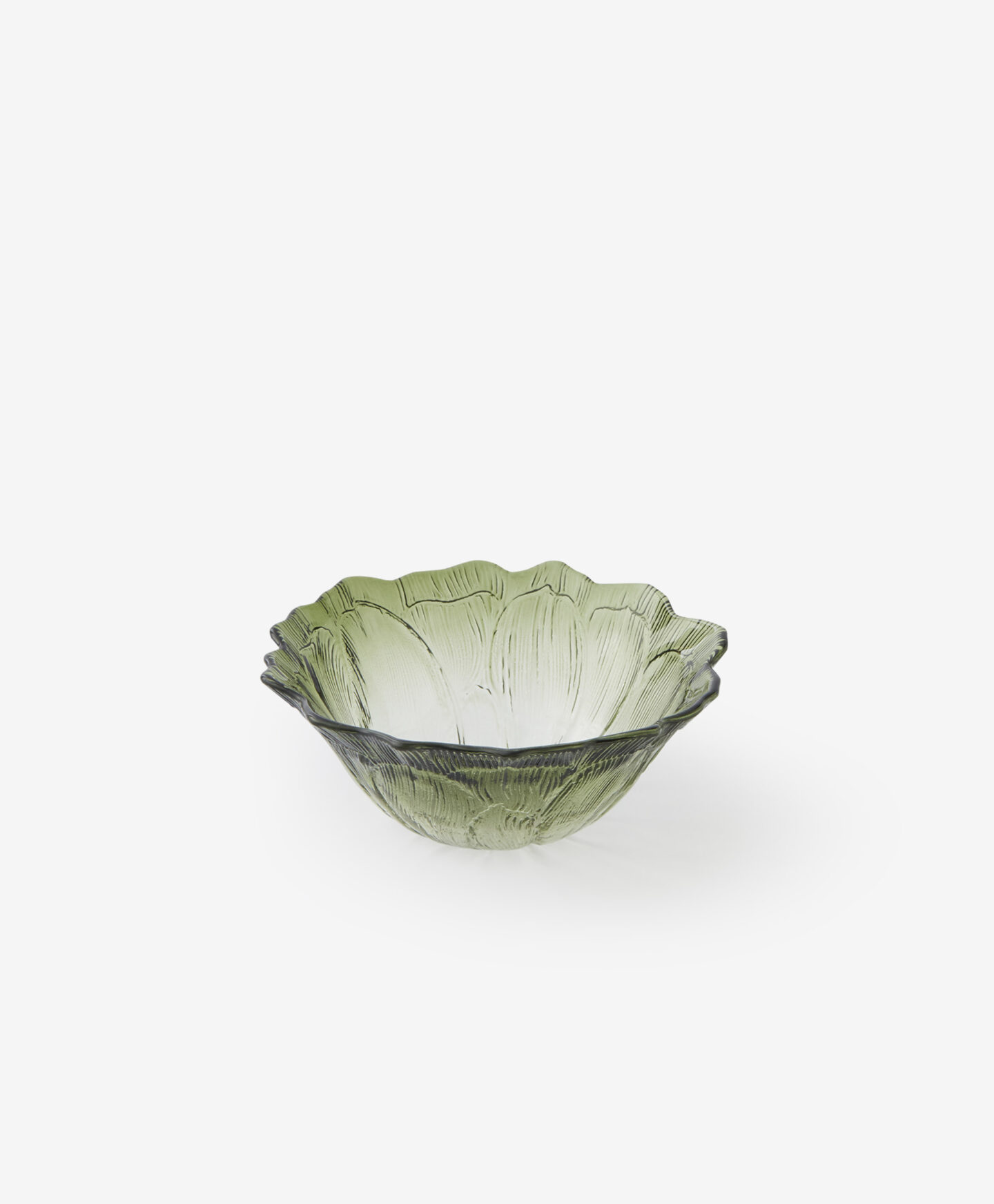 piatto verde a forma di fiore