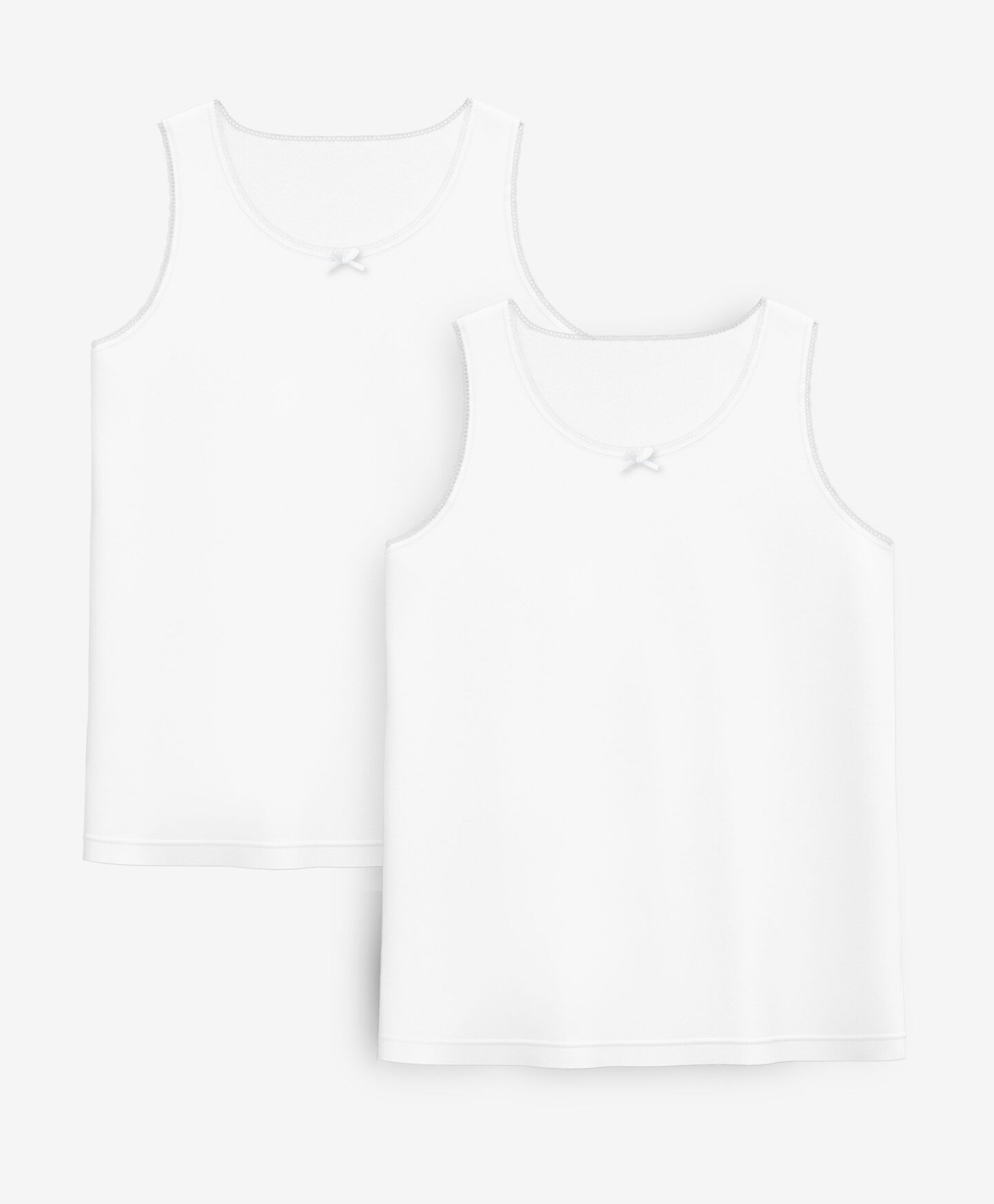 Set canotte bianche da ragazza