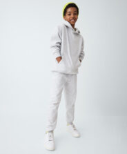 Spodnie chłopięce z elastycznymi mankietami szare