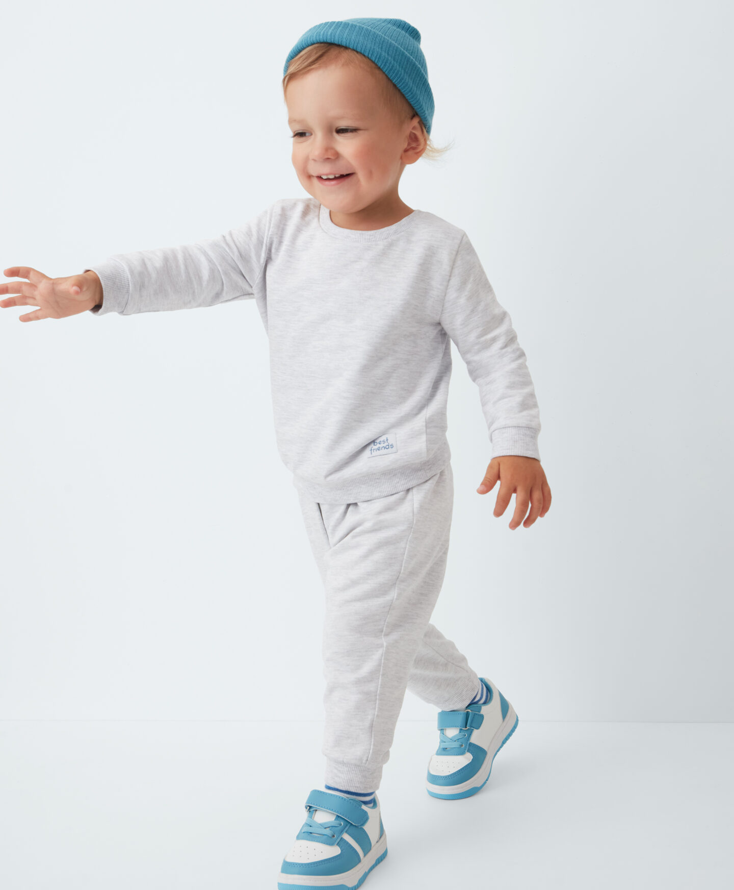 set tute da neonato blu e grigio
