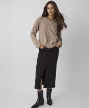Sweter damski brązowy