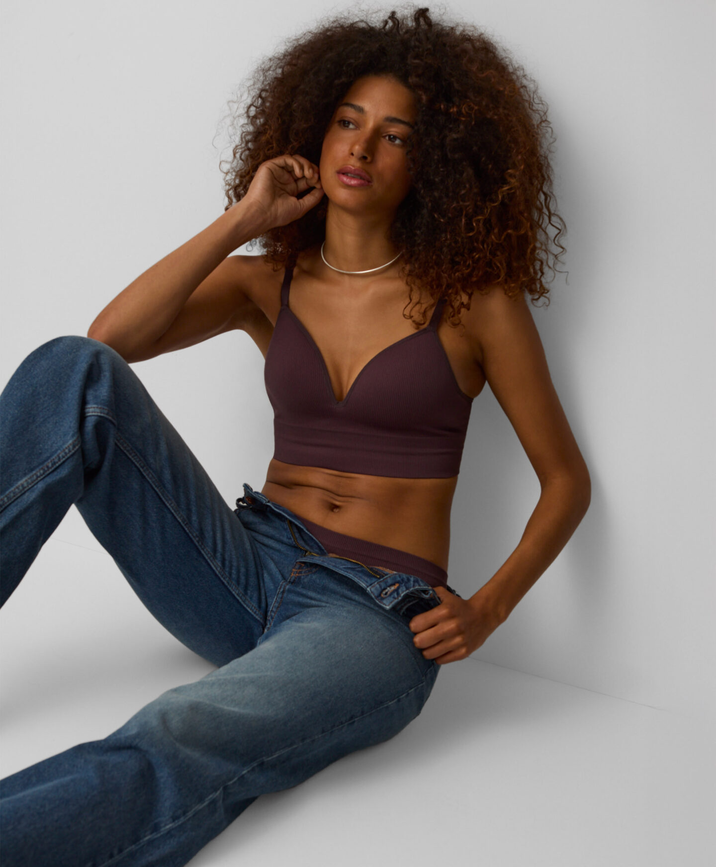 reggiseno imbottito viola sport