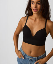 reggiseno imbottito nero sport