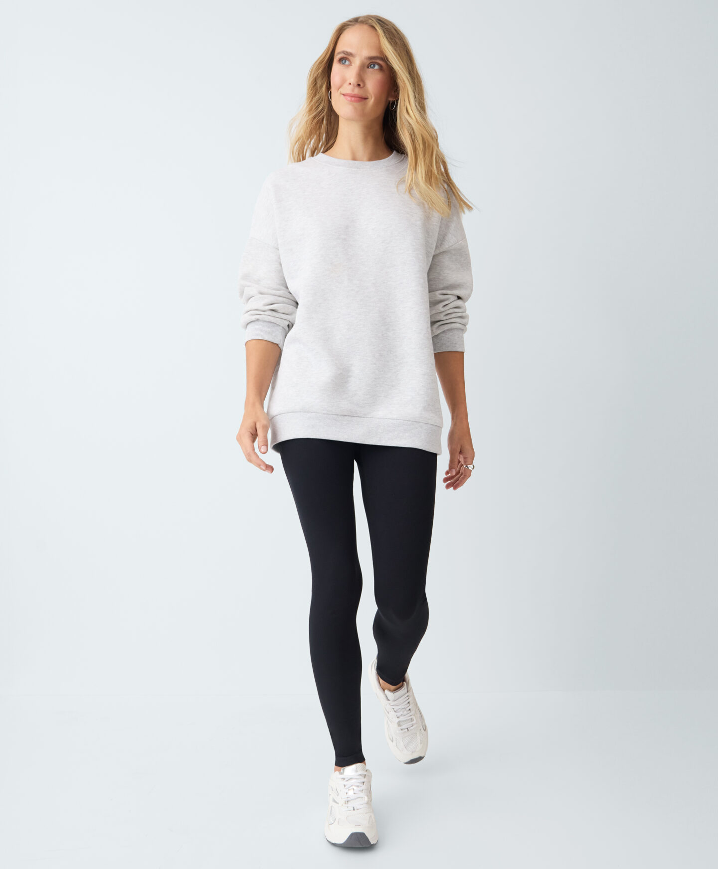 leggings lunghi neri da donna