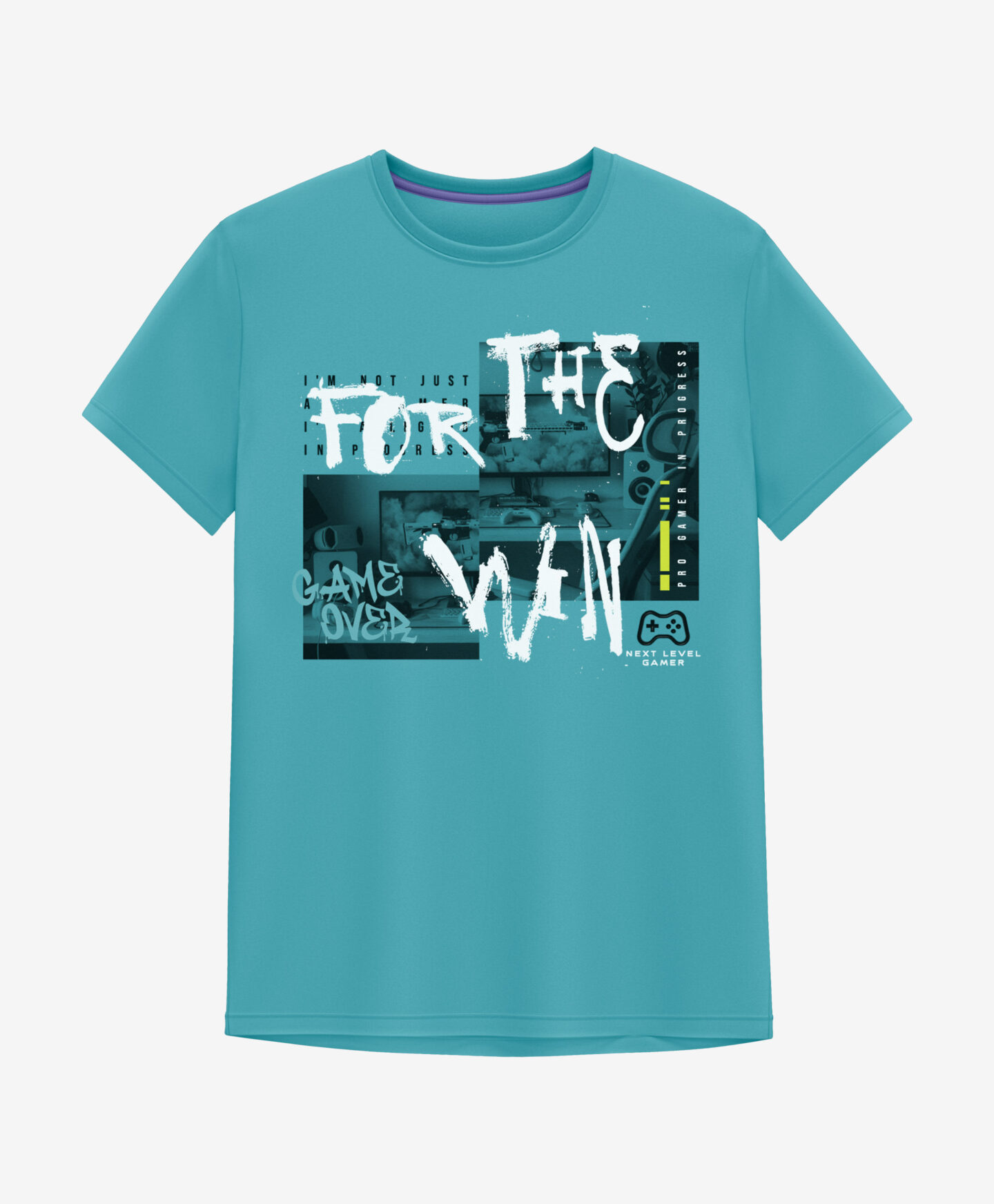 t-shirt azzurra da ragazzo