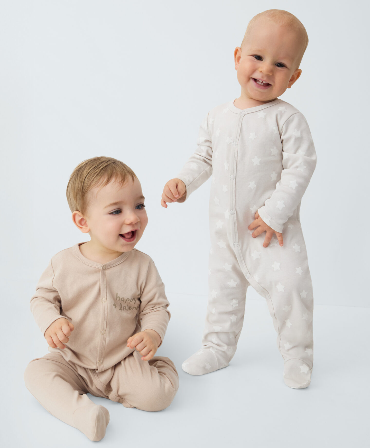 tutine neonato grigio e marrone