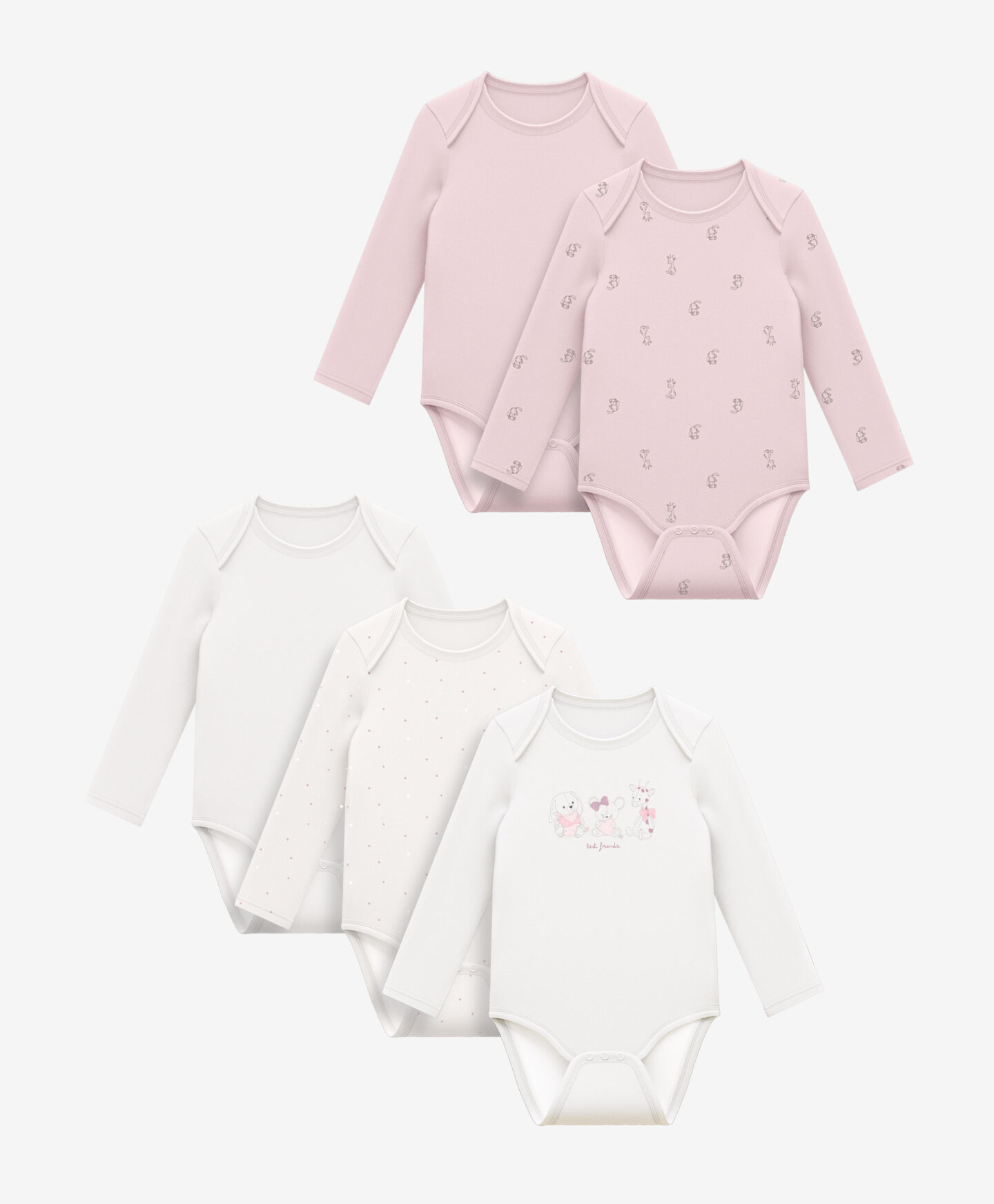 set cinque body da neonata